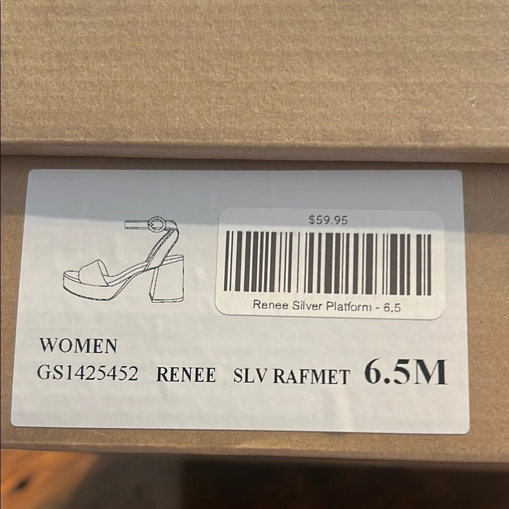 Silver Platform Women's Sandal
